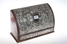 Victorian style silver mounted desk box