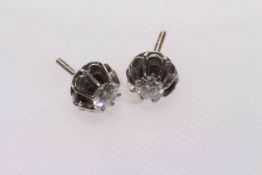 Pair of diamond stud earrings