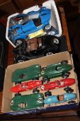 Various vintage model cars