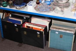 Six cases of LP and 78rpm records including With The Beatles
