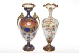 Two Carlton Ware Blushware vases