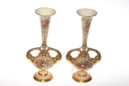 Pair of Royal Worcester two-handled vases, no's 1749,