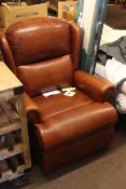Sherborne tan leather manual reclining chair