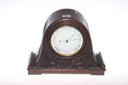 Oak mantel barometer by Pertius,