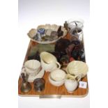 Belleek teaware, Oriental stands, ebony elephants, snuff boxes, glassware,