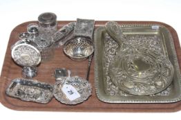 Collection of silver to include pierced dishes,