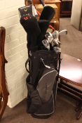 Ben Sayers golf bag and set of twelve golf clubs