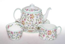 Minton Haddon Hall teapot, cake plate,
