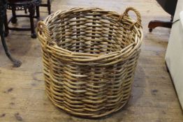 Large cane log basket