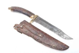 Bowie knife, overall 18cm,