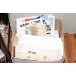 Box of stamps, first day covers, Viceroy dry shaver,