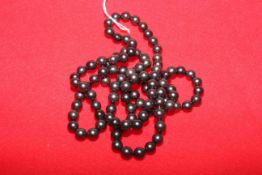 Dyed black pearl sautoir