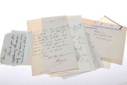 Collection of ephemera including signatures of dignitaries