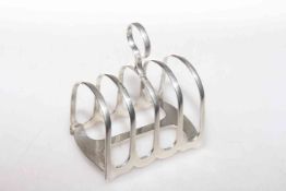 Edwardian silver toast rack,