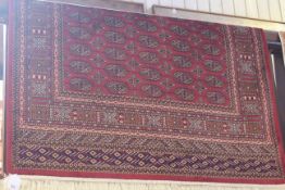 Bokhara rug with a red ground 1.90 by 1.