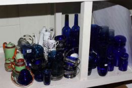 Collection of Bristol Blue glass, coffee ware,