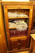 Pine open cabinet bookcase