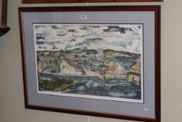 Tom McGuinness, The Nature Trail, Murton, signed, titled and numbered 94/200, print, framed,
