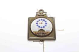 Hebdomas square cased pocket watch,