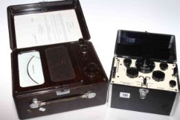 Two vintage amp meters