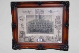 Framed German Infantry Passing Out photograph