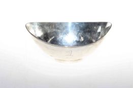 George III silver boat-shaped sweetmeat dish, probably John Robins, crested, marks rubbed, 19.
