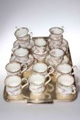Thirty four pieces of Royal Albert 'Dimitry Rose' teaware