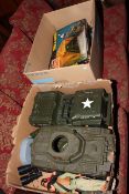 Three Action Man figures and accessories