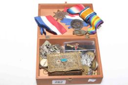 WWI trio of medals, 50769 GNR. J.