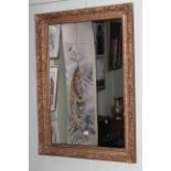 Rectangular gilt framed wall mirror,