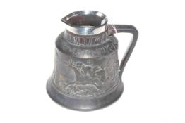Early Macintyre bell-shaped jug with silver rim by Saunders & Shepherd,