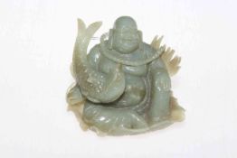Chinese jade figure of a Buddha, 8.