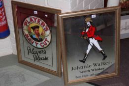 Johnnie Walker and Players Navy Cut advert mirrors (2)