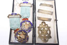 Three Masonic silver-gilt medals