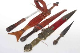 Five Eastern edged weapons