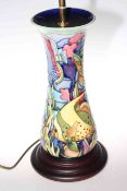 Moorcroft table lamp in Martinique pattern by Jeanne McDougall,