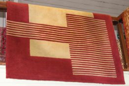 Contemporary Chinese rug with red and gold ground 2.40 by 1.