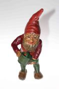 Polychrome decorated plaster gnome, 38.