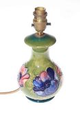 Moorcroft anemone table lamp,