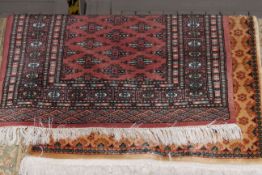 Persian design rug 1.57 by 0.96 and wool rug 1.50 by 0.