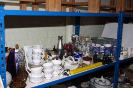 Various china and glassware, boxed jewellery, Wedgwood, Ringtons,