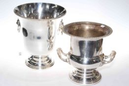 Two silver plated ice buckets