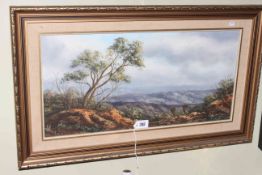 Louise Repsold, South African Landscape, oil on board, signed lower left, 29cm by 59.