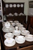Extensive Booth semi porcelain dinner service, pattern no.