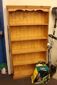 Pine open bookcase,