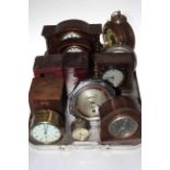 Collection of various clocks and cases