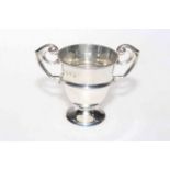 Silver trophy cup,