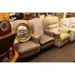 Sherborne electric reclining chair and pair wing armchairs (3)