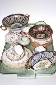 Copeland Spode and other cups and saucers, Noritake dishes,