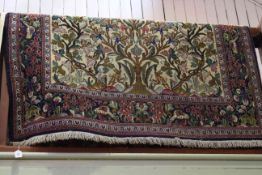 Hand made Persian Tree of Life rug 2.06 by 1.